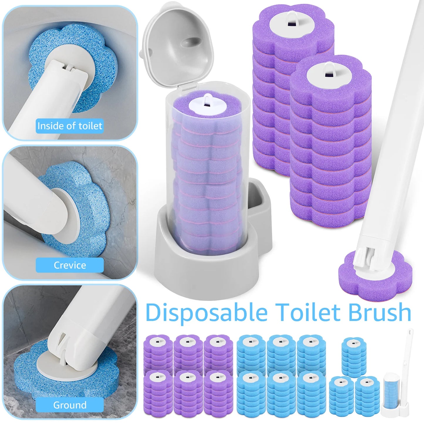 Disposable Toilet Brush Set